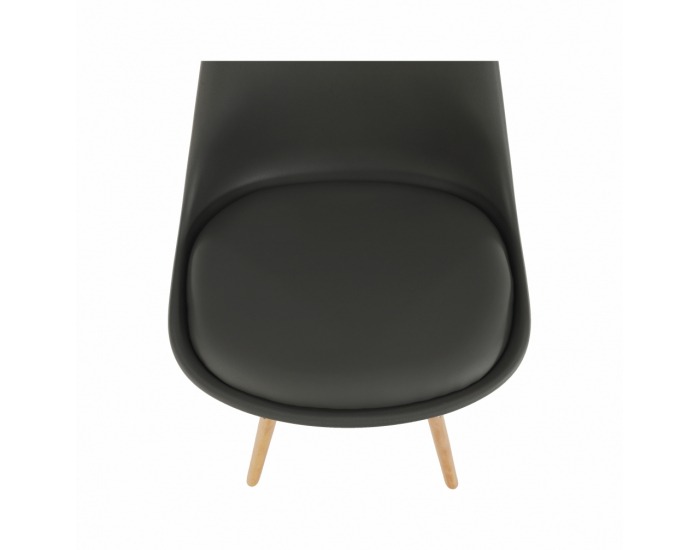 Jedálenská stolička Kemal New - tmavosivá / buk