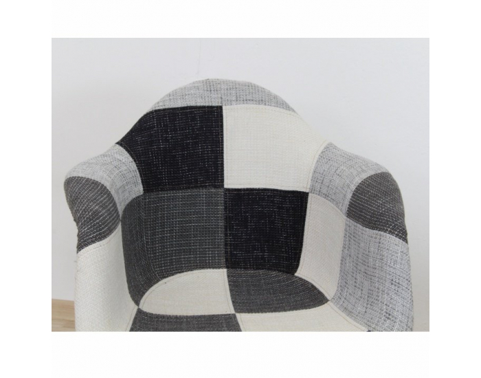 Jedálenská stolička Kubis New - vzor patchwork / buk