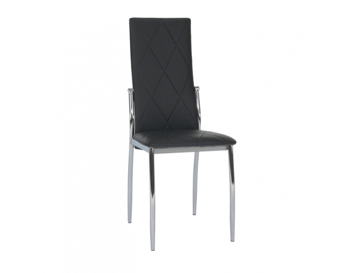 Jedálenská stolička Malisa New - čierna / chróm