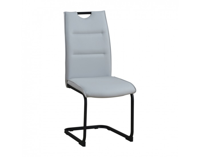 Jedálenská stolička Mektona - svetlosivá / čierna