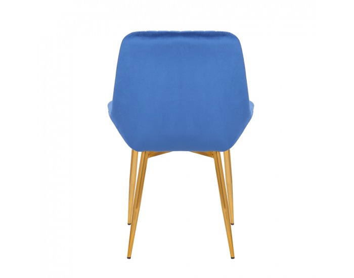 Jedálenská stolička Perlos - modrá / zlatá