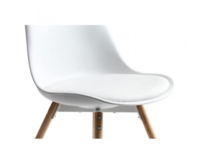 Jedálenská stolička Semer New - biela / buk