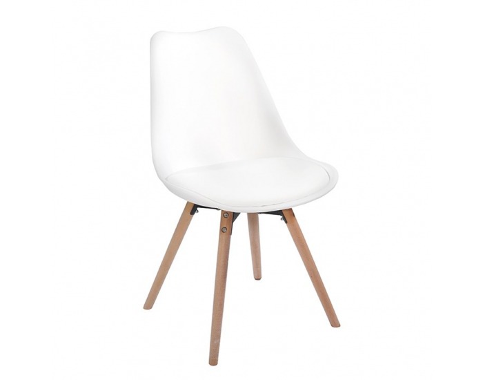 Jedálenská stolička Semer New - biela / buk