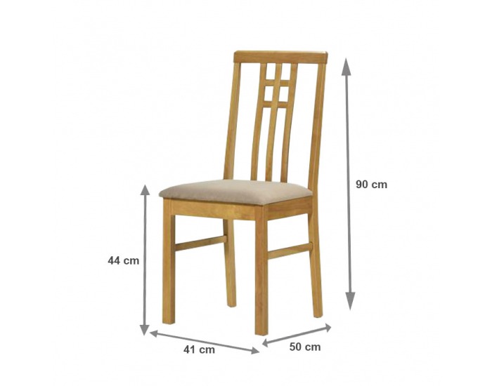 Jedálenská stolička Silas - dub sonoma / krémová
