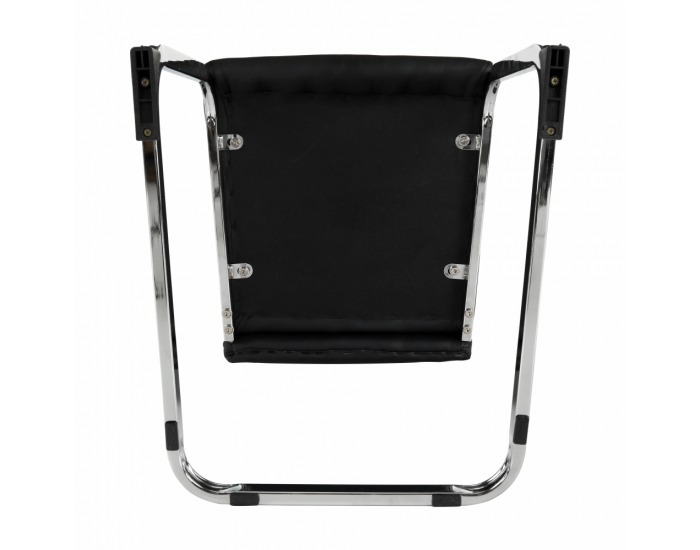 Jedálenská stolička Vatena - čierna / chróm