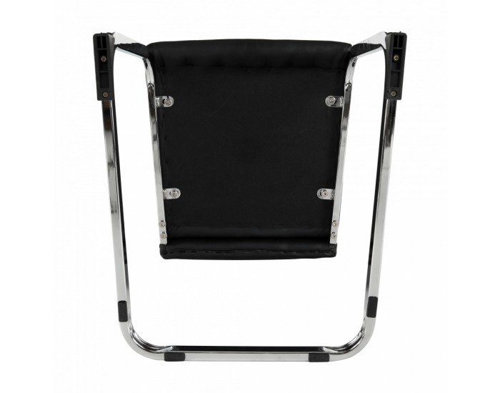 Jedálenská stolička Vatena - čierna / chróm