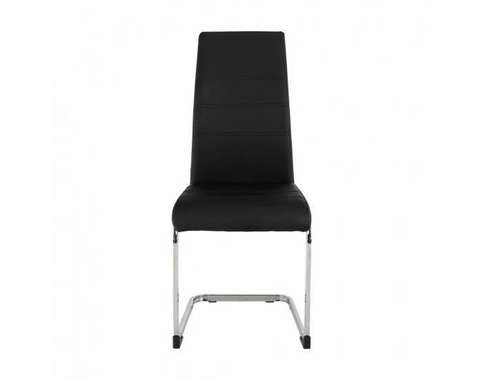 Jedálenská stolička Vatena - čierna / chróm