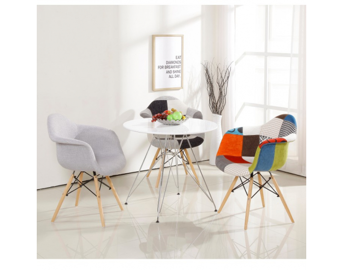 Jedálenské kreslo Darel New - sivá / buk