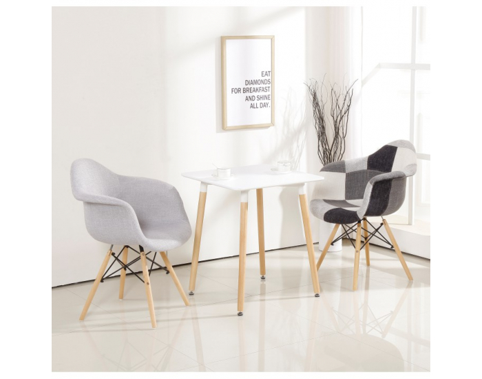 Jedálenské kreslo Darel New - sivá / buk