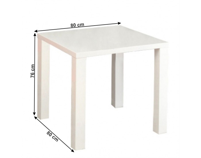Jedálenský stôl Asper New Typ 5 - biely lesk