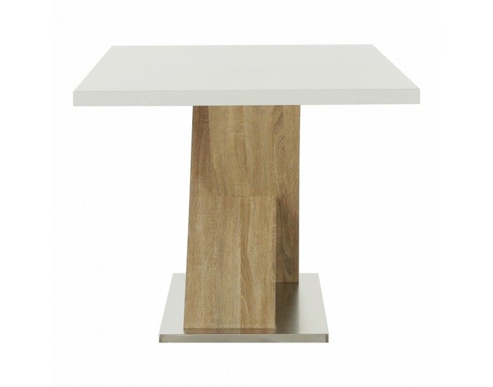 Jedálenský stôl Farnel - dub sonoma / biely lesk