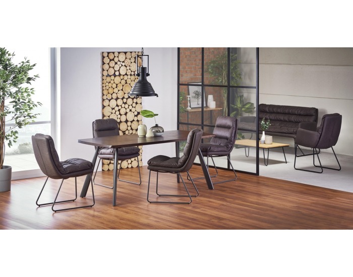 Jedálenský stôl Firmino - tmavý orech / grafit