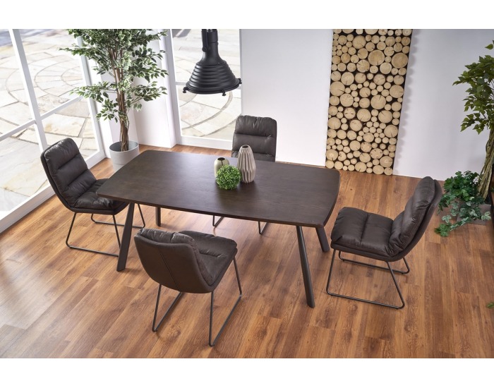 Jedálenský stôl Firmino - tmavý orech / grafit