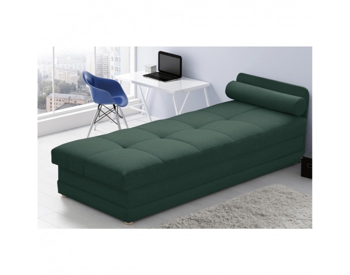 Jednolôžková posteľ (váľanda) s úložným priestorom Riky - smaragdová