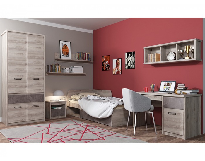 Polica Jesi 120 R - gaštan nairobi