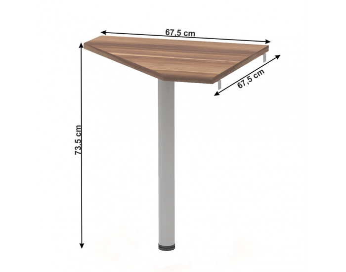 Rohová stolová spojka Johan 2 New 06 - slivka / kov