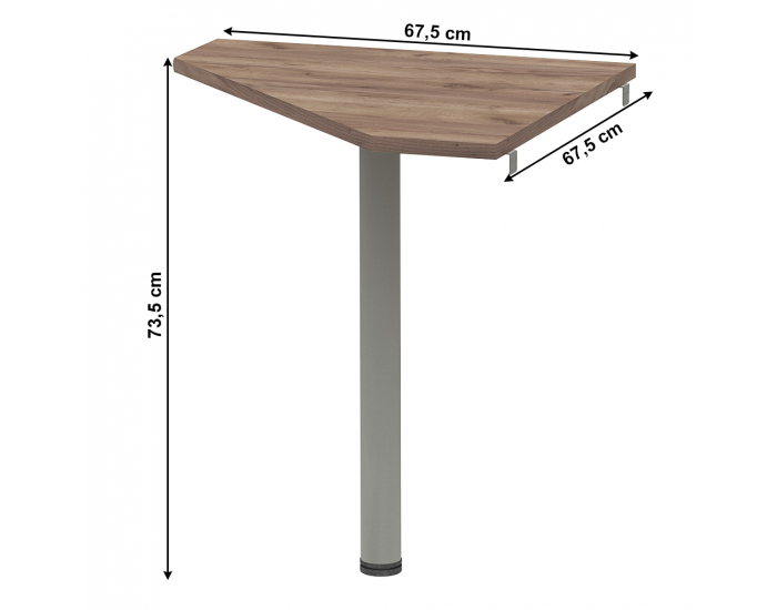 Rohová stolová spojka Johan 2 New 6 - kraft dunkel / hliník