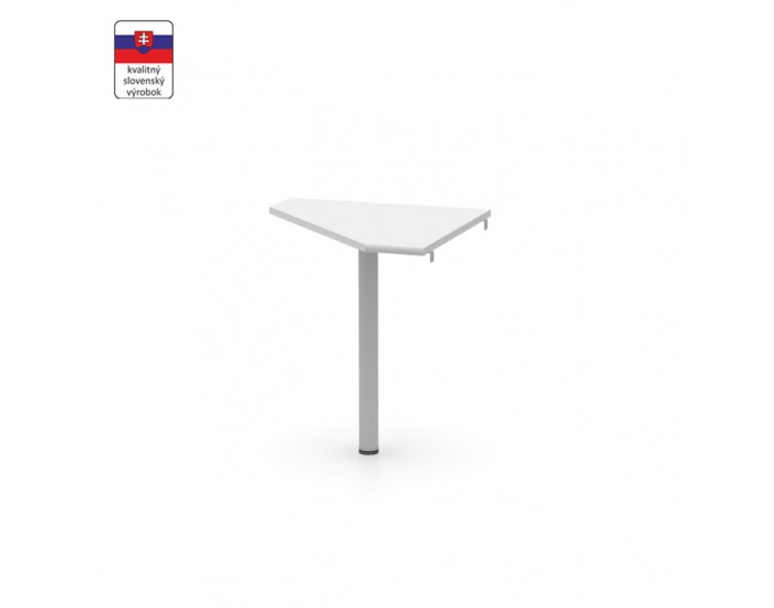 Rohová stolová spojka Johan New 06 - biela / hliník