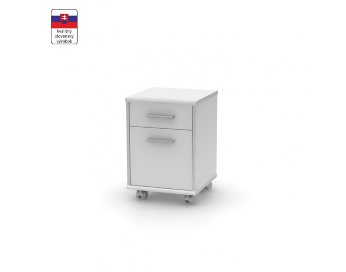 Kontajner na kolieskach Johan New 07 - biela