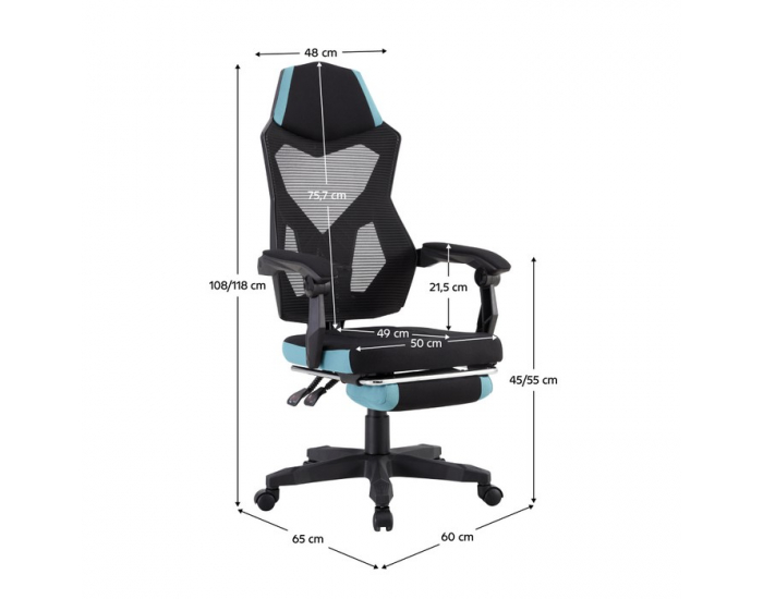 Herné kreslo Jorik New - čierna