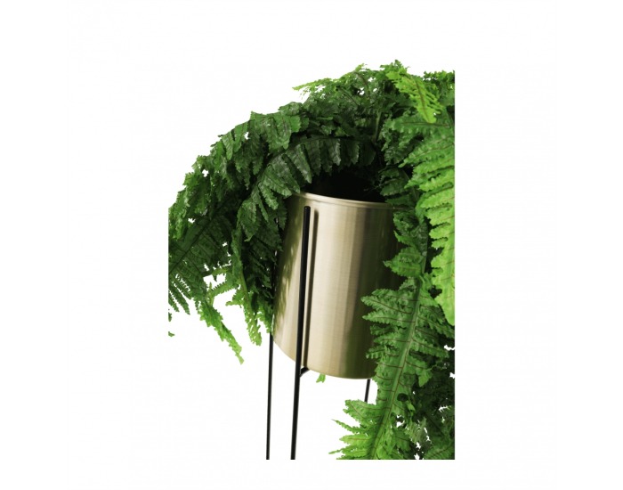 Kovový kvetináč Jude Typ 3 - čierna / zlatá