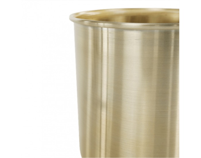 Kovový kvetináč Jude Typ 3 - čierna / zlatá