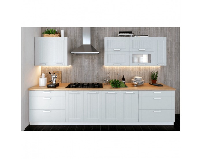 Horná kuchynská skrinka Julia Typ 10 - svetlosivá / biela