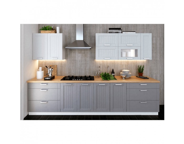 Dolná kuchynská skrinka Julia Typ 53 - tmavosivá / biela