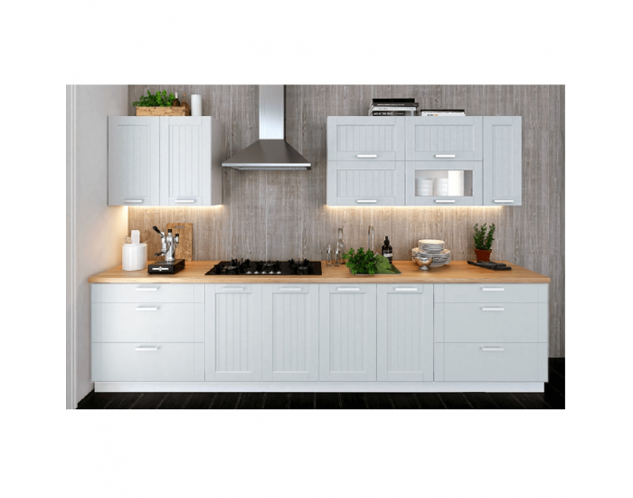 Kuchynská skrinka na sporák Julia Typ 58 - svetlosivá / biela