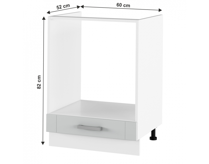 Kuchynská skrinka na sporák Julia Typ 58 - svetlosivá / biela