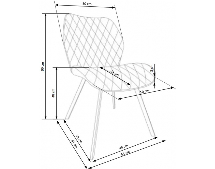Jedálenská stolička K360 - béžová / čierna