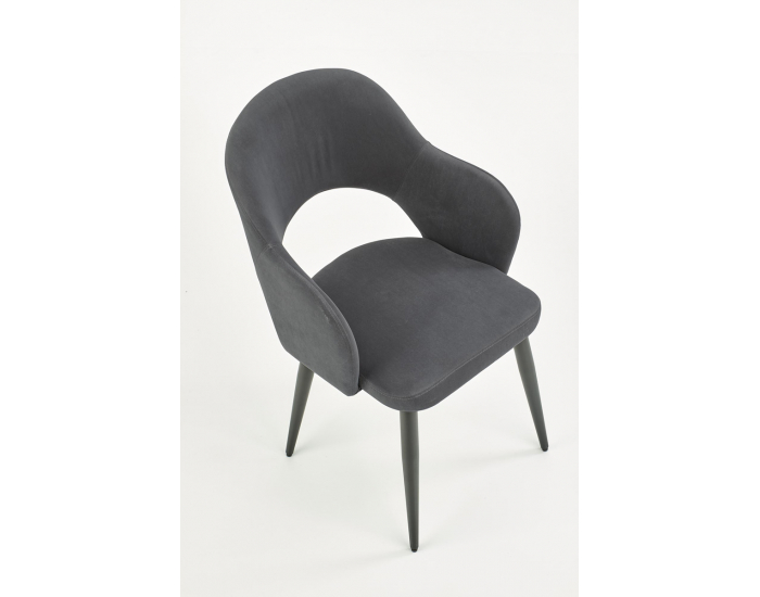 Jedálenská stolička K364 - tmavosivá / čierna