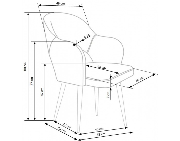 Jedálenská stolička K364 - tmavozelená / čierna