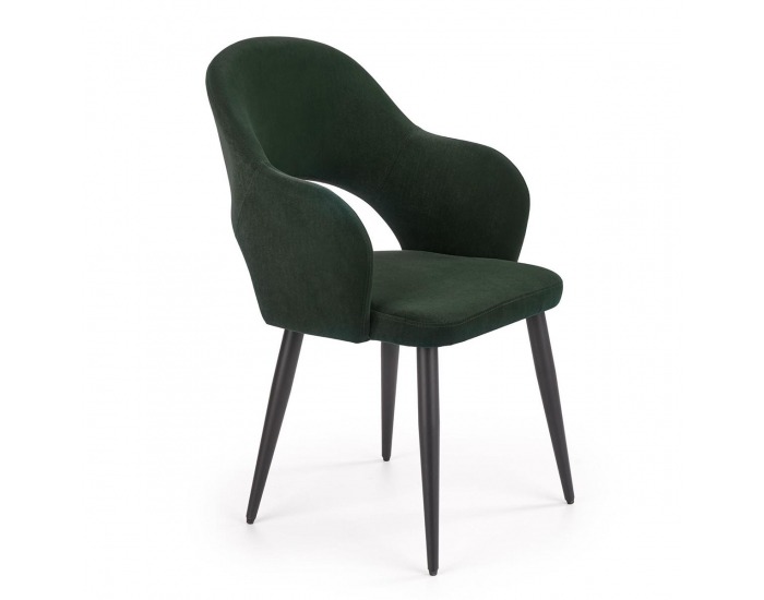 Jedálenská stolička K364 - tmavozelená / čierna