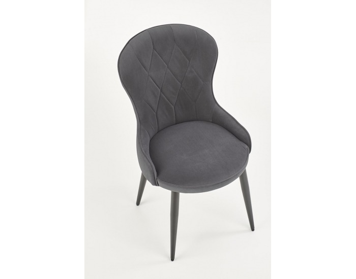 Jedálenské kreslo K366 - tmavosivá / čierna