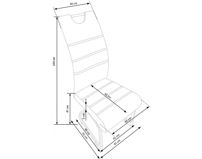 Jedálenská stolička K371 - béžová / chróm