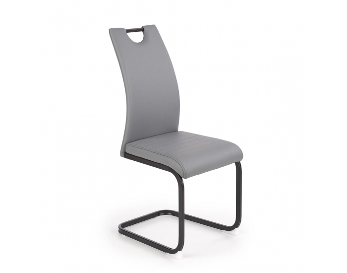 Jedálenská stolička K371 - sivá / chróm