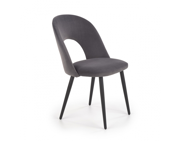Jedálenská stolička K384 - sivá / čierna