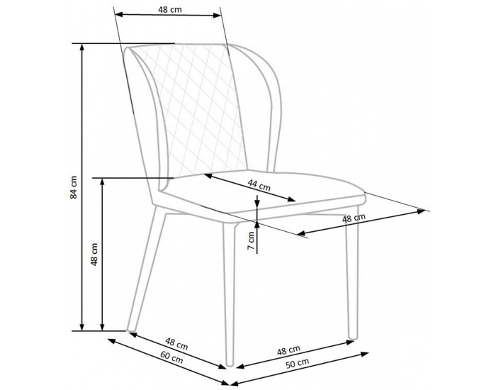 Jedálenská stolička K399 - tmavosivá / čierna