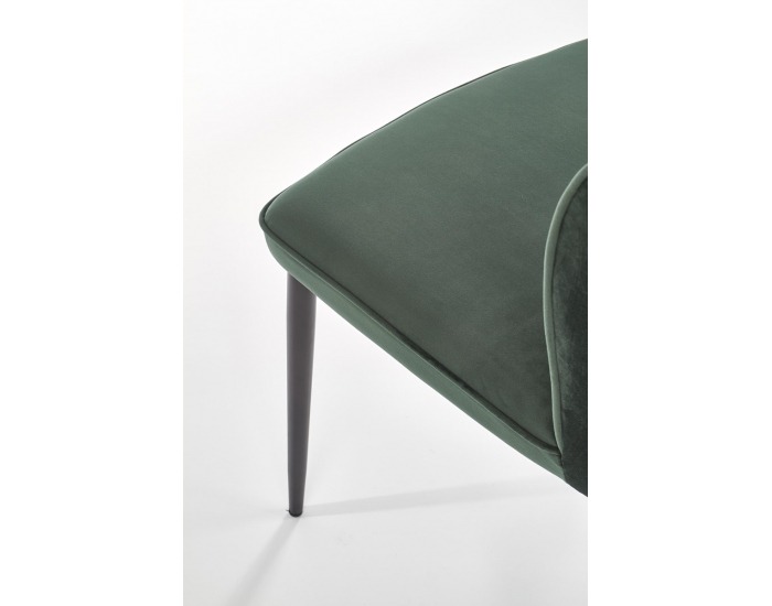 Jedálenská stolička K399 - tmavozelená / čierna