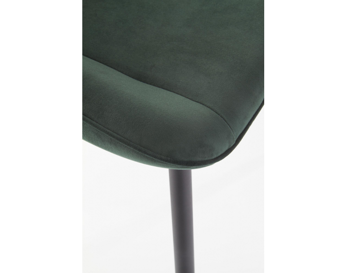 Jedálenská stolička K404 - tmavozelená / čierna