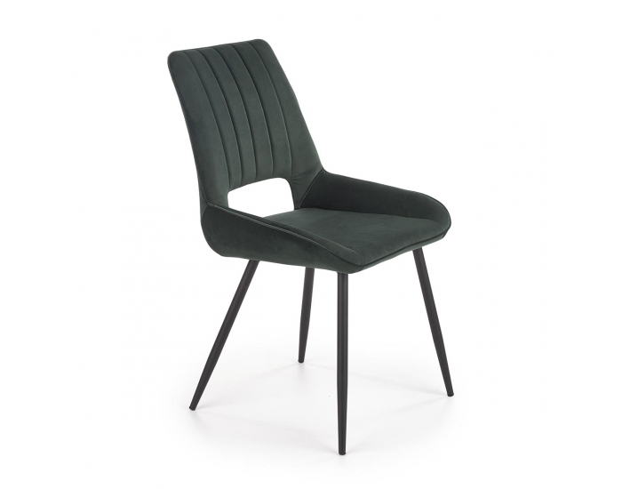 Jedálenská stolička K404 - tmavozelená / čierna