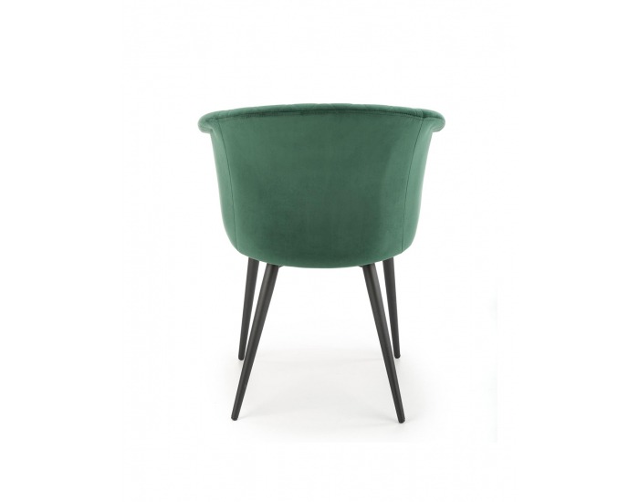 Jedálenské kreslo K421 - tmavozelená / čierna