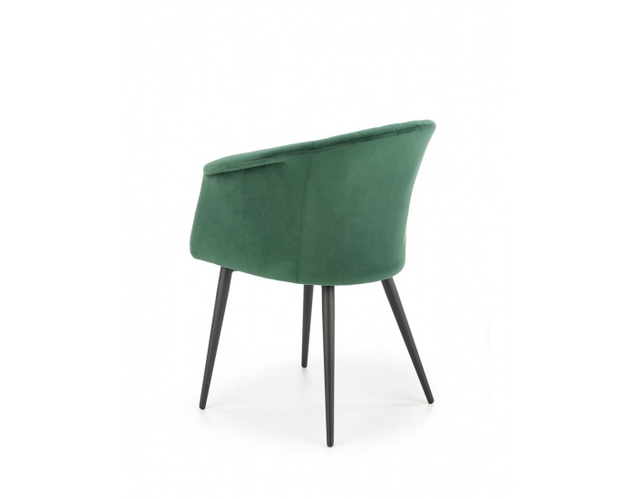 Jedálenské kreslo K421 - tmavozelená / čierna