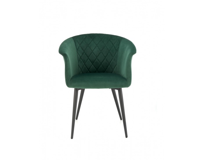 Jedálenské kreslo K421 - tmavozelená / čierna