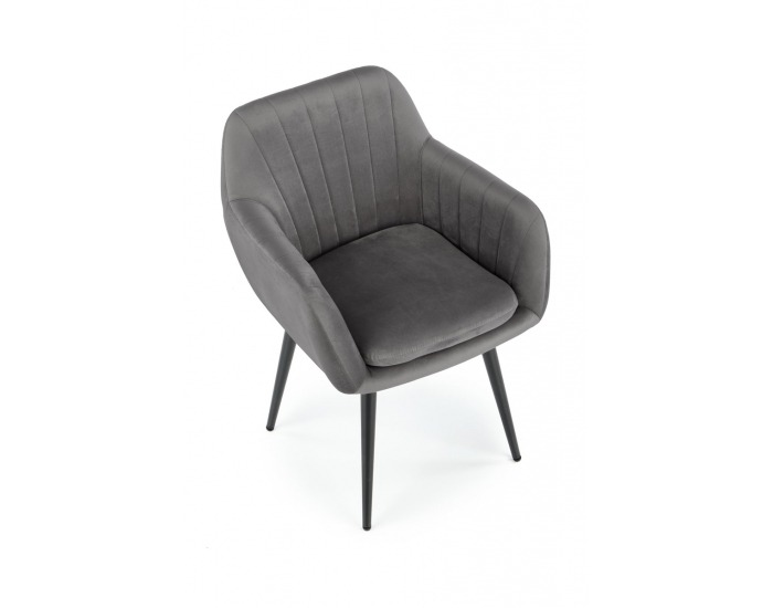 Jedálenské kreslo K429 - sivá / čierna