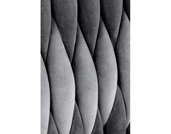 Jedálenská stolička K436 - sivá / zlatá