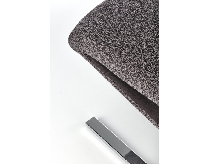 Jedálenská stolička K441 - tmavosivá / chróm