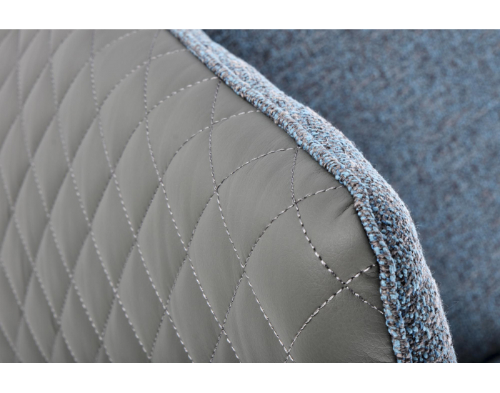 Jedálenská stolička K448 - modrá / svetlosivá / čierna