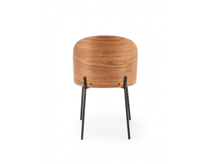 Jedálenská stolička K451 - sivá / svetlý orech / čierna